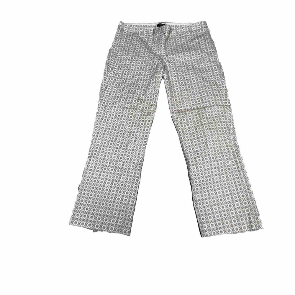 J. Crew Pants Women’s 4 Chino City Fit Print Stretch Cotton Blend